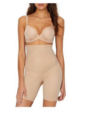 Miraclesuit Tummy Tuck Firm Control Thigh Slimmer Style-2419 WARM BEIGE XL NWT